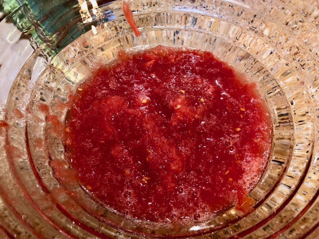 Mixed tomato pulp
